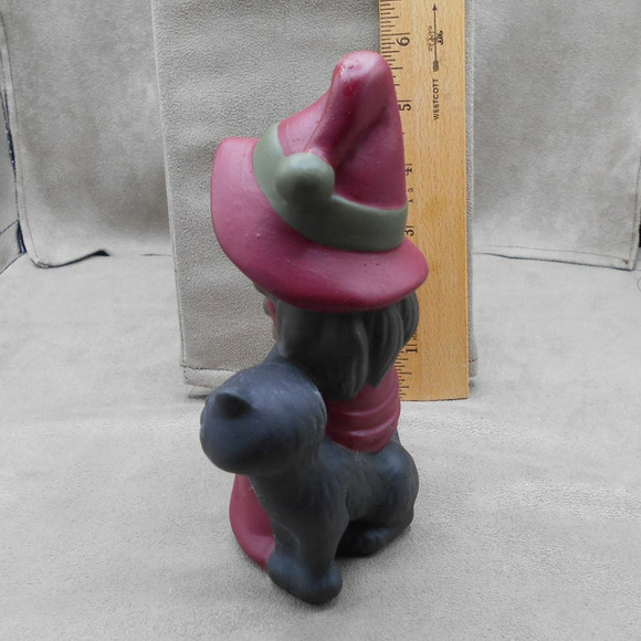 Trick or Treat Witch Girl w/Black Cat 7" Tall Vintage Ceramic Hand Painted - Picture 5 of 6